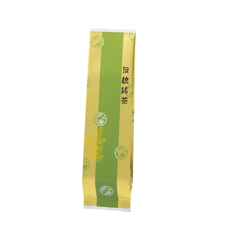 ガゼット袋 茶紋〈グリーン〉100g
